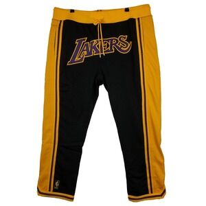 Just Don LA Lakers Mitchell & Ness NBA 2XL XXL Jersey Pants‎ Black Yellow NWT